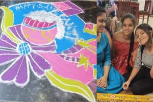 Rangoli by Alekhya G &amp;amp; Manognya G, Telangana